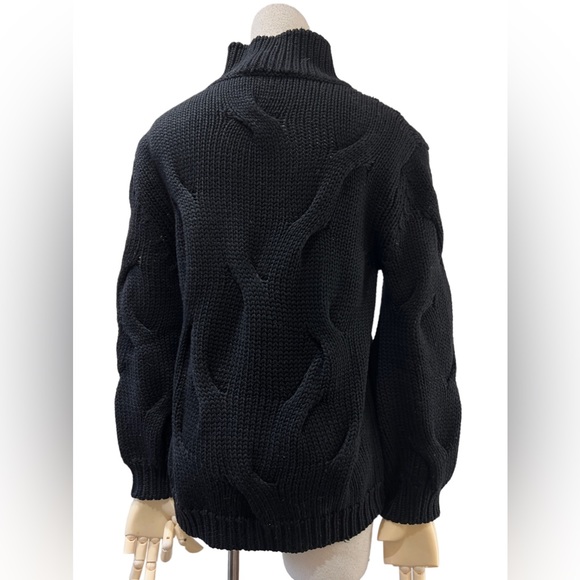 Simone Rocha black ribbed crewneck sweater - Picture 5 of 7